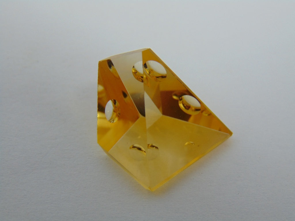 18.30cts Citrine With Bubbles 22x11mm