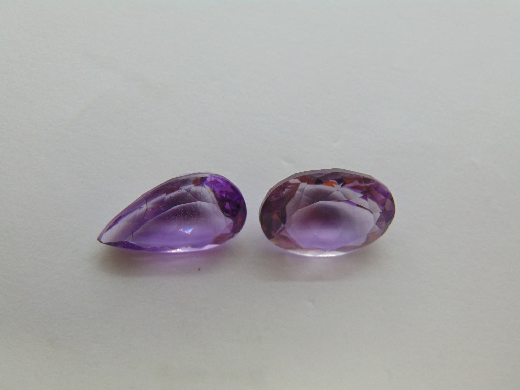 14ct Amethyst 16x10mm 15x12mm