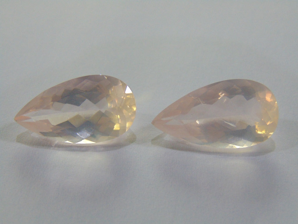 25.40ct Quartz Rose (Pair)