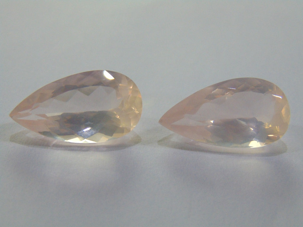 25.40ct Quartz Rose (Pair)