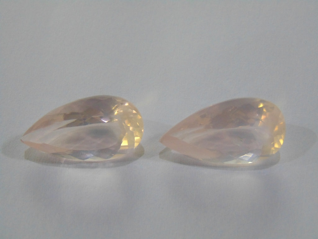 25.40ct Quartz Rose (Pair)