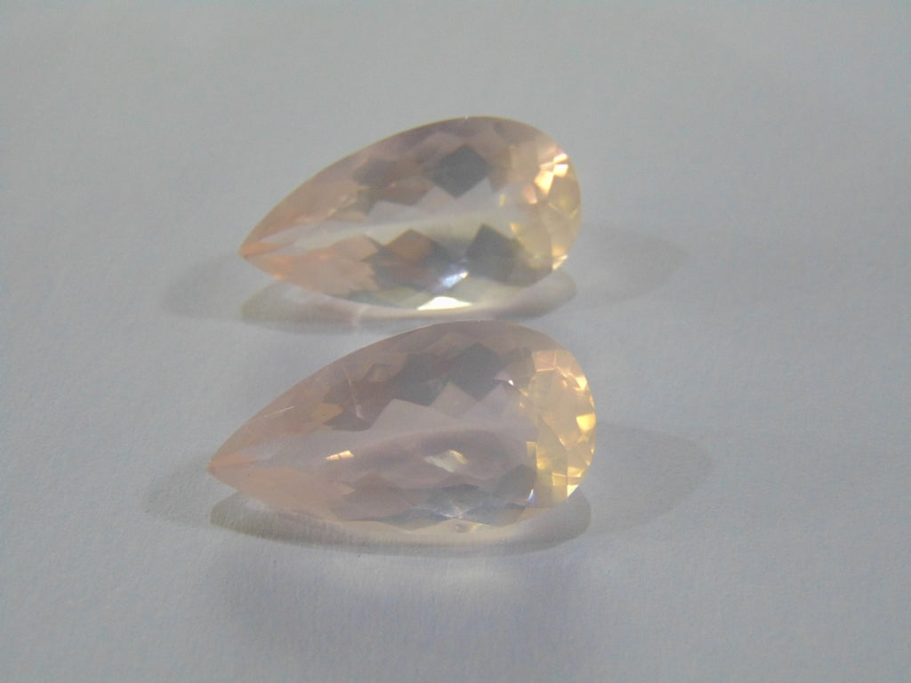 25.40ct Quartz Rose (Pair)