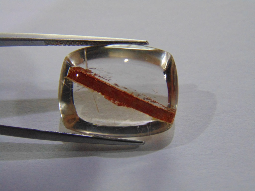 Inclusão de quartzo 28,50ct 22x18mm