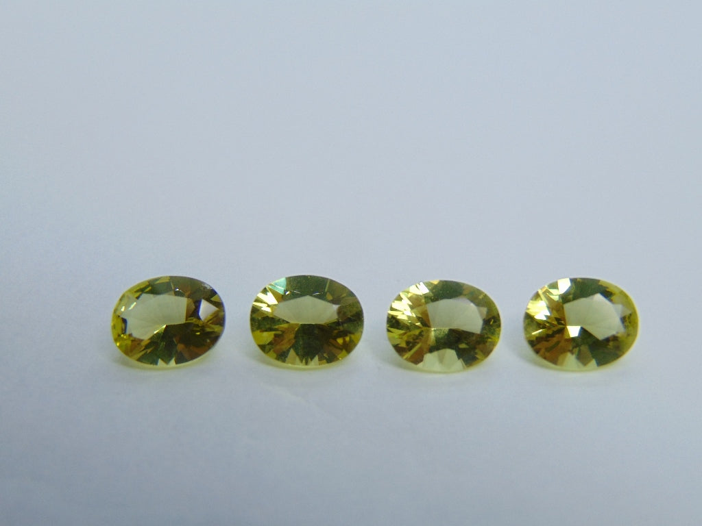 9,05 quilates de quartzo verde ouro calibrado 10x8 mm