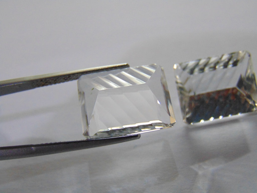 25.60ct Quartzo Cristal Par 17x13mm