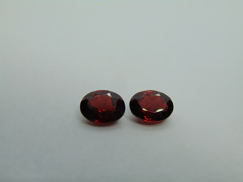 4.75ct Garnet Pair 9x7mm