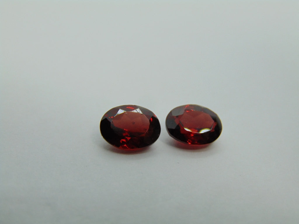 4.75ct Garnet Pair 9x7mm