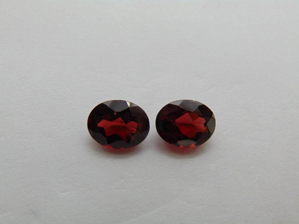 4.75ct Garnet Pair 9x7mm