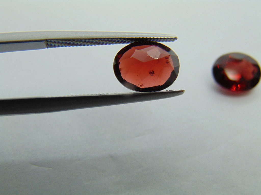 4.75ct Garnet Pair 9x7mm