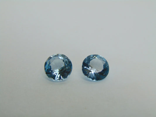 Par de Topázios 7,15ct 9mm