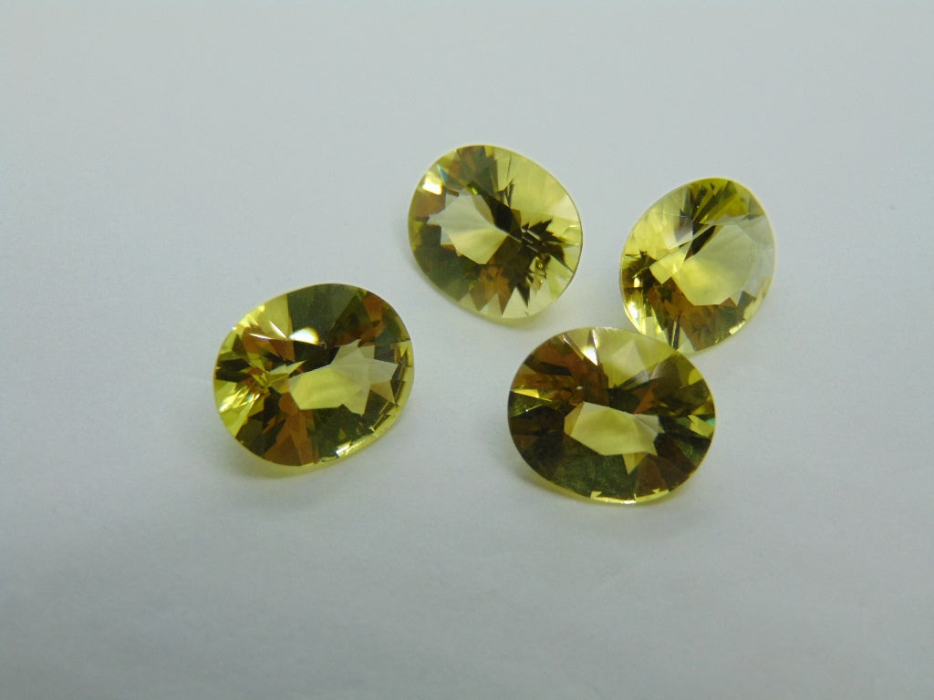 14,80 quilates de quartzo verde ouro calibrado 12x10 mm