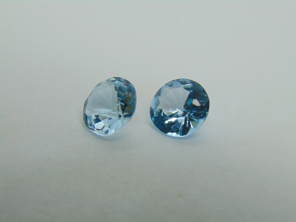 Par de Topázios 7,15ct 9mm