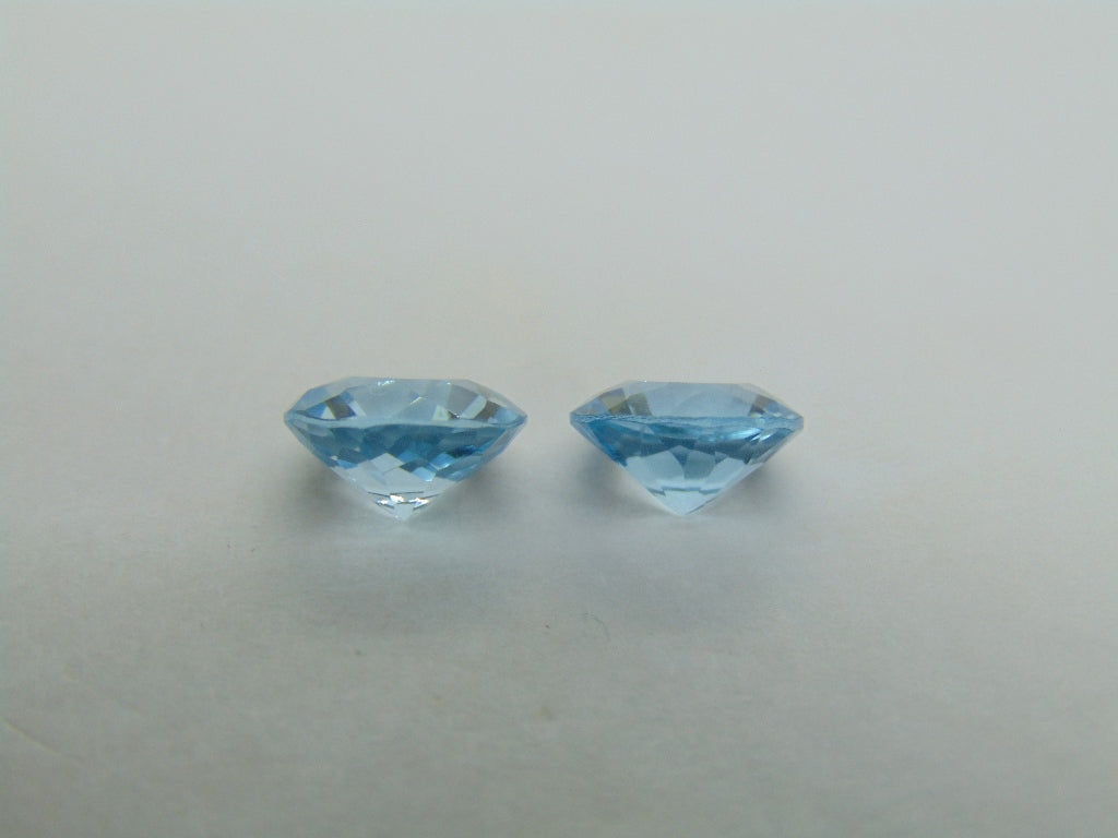 Par de Topázios 7,15ct 9mm