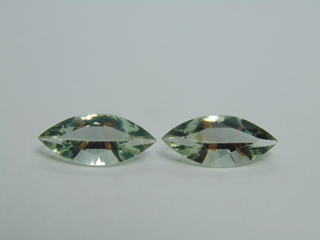 7.75ct Prasiolite Pair 18x8mm