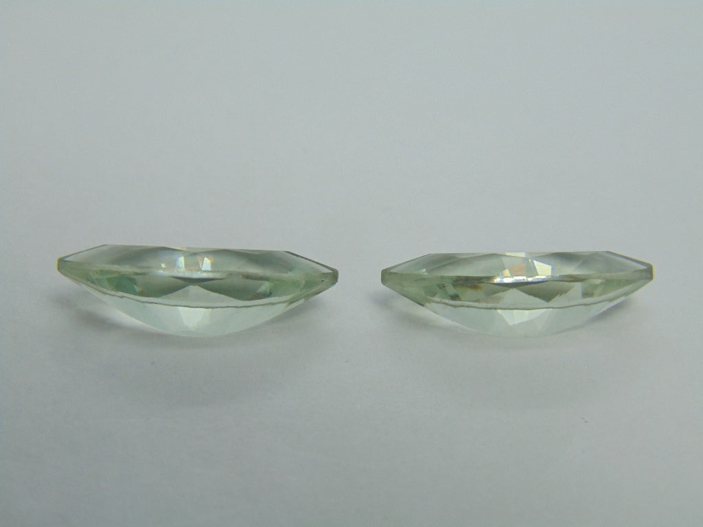 7.75ct Prasiolite Pair 18x8mm