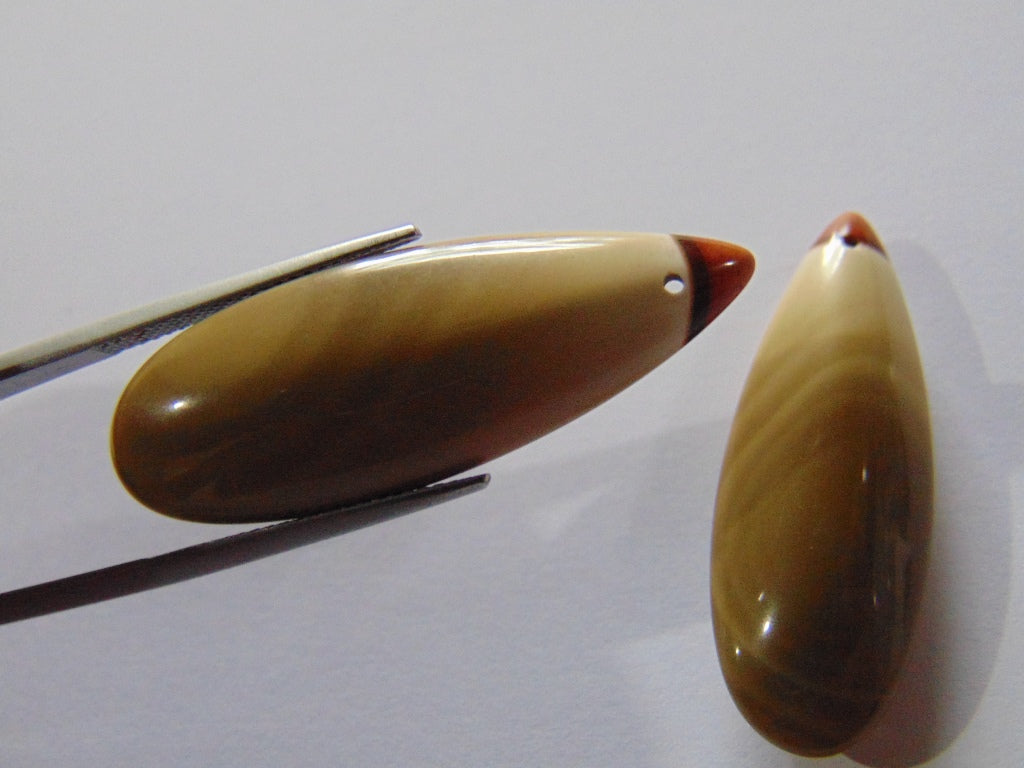 47.30ct Jasper Pair 37x13mm